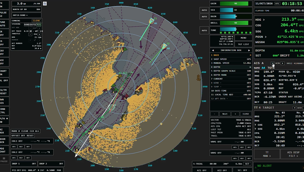 NavXSim Radar/ARPA simulator sa web browser